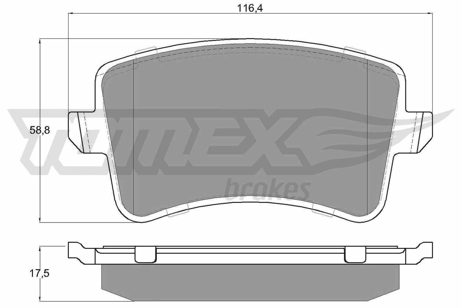 Sada brzdových destiček, kotoučová brzda TOMEX Brakes